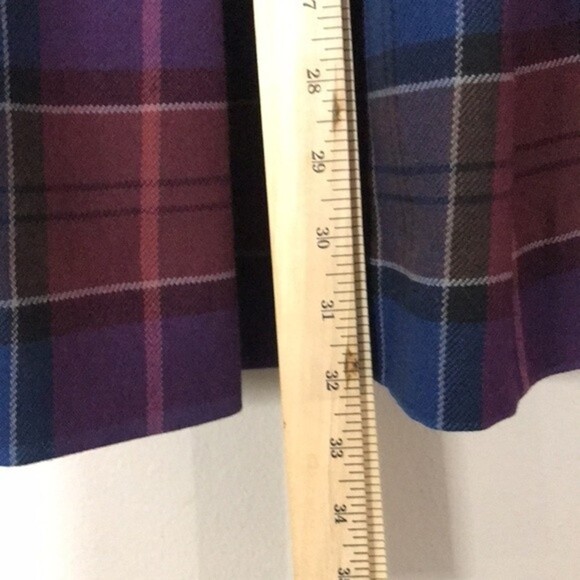 Vintage Eddie Bauer 100% wool pleated skirt size 14 - Picture 6 of 11